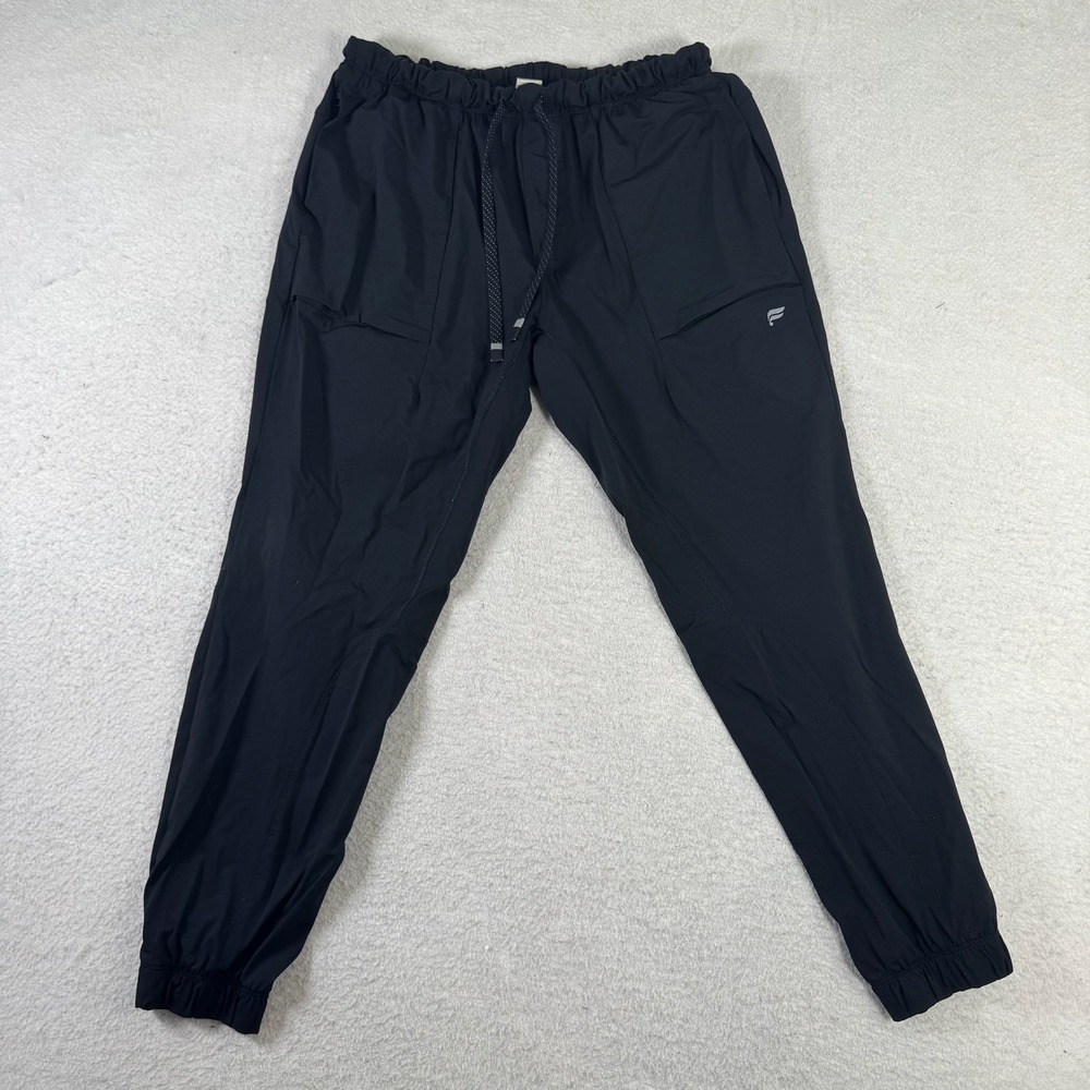 Fabletics Joggers Mens Large Black Excellent Drawstring Athletic Training Pants